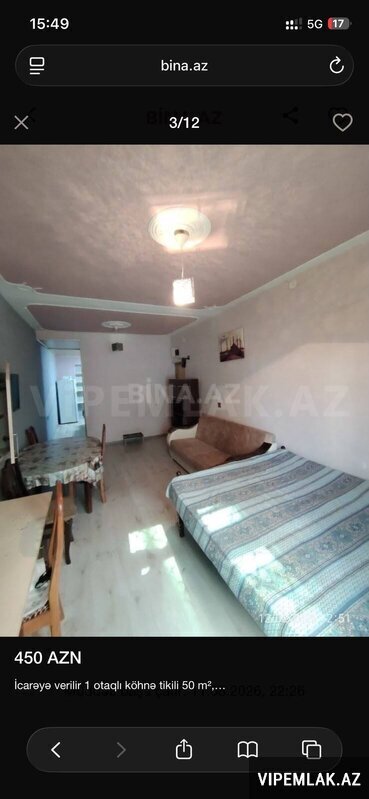Yasamal rayonunda 1 otaqlı Həyət evi Kirayə verilir, 50 m² Yasamal rayonunda 1 otaqlı Həyət evi Kirayə verilir, 50 m²