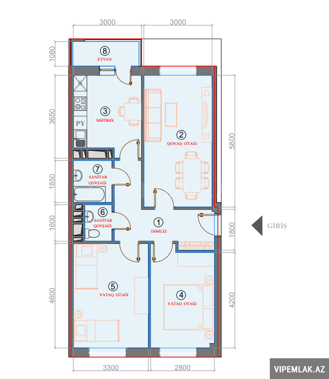 Suraxanı rayonunda 3 otaqlı Yeni tikili Satılır, 73 m² Suraxanı rayonunda 3 otaqlı Yeni tikili Satılır, 73 m²